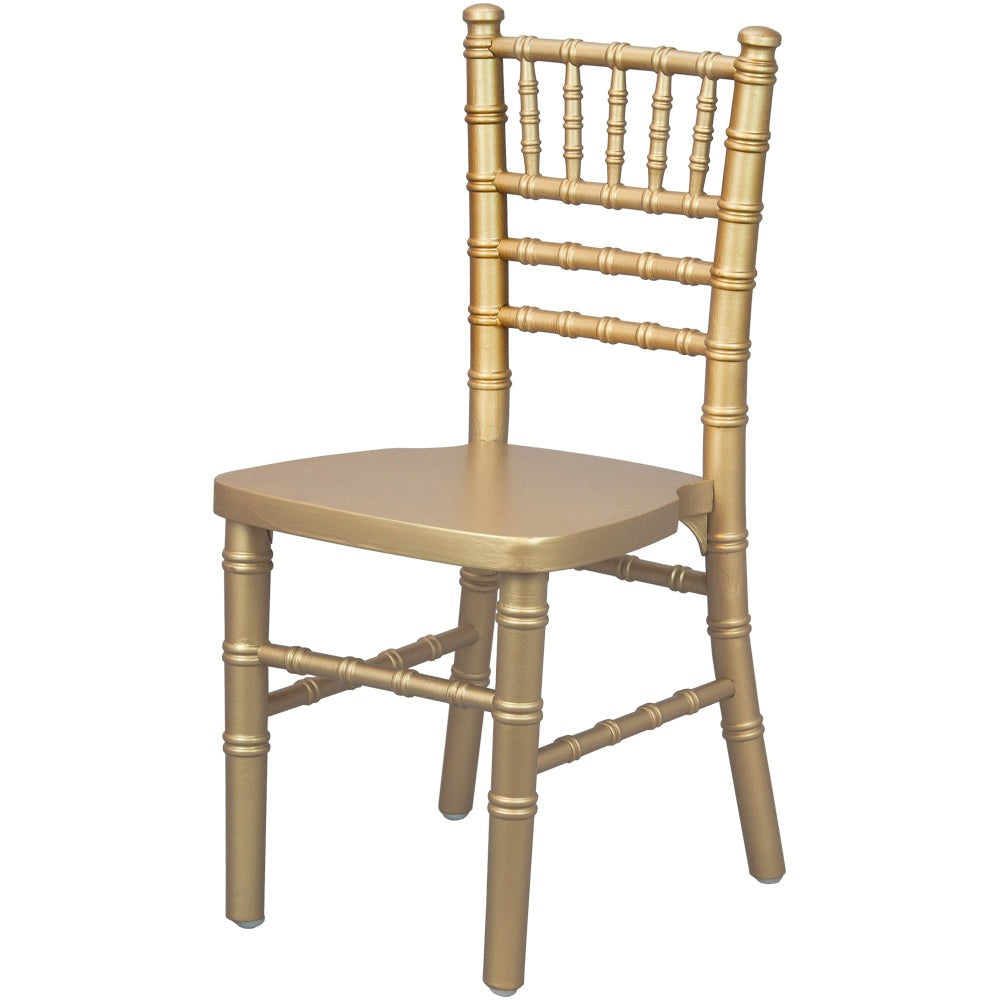 Wood Chiavari Gold Kids Chair